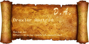 Drexler Asztrid névjegykártya
